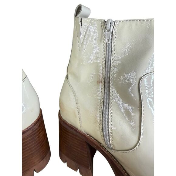 Jeffrey Campbell Quavo Ice Crinkle Patent Leather Chunky Platform Boots Size 10 - Picture 8 of 14